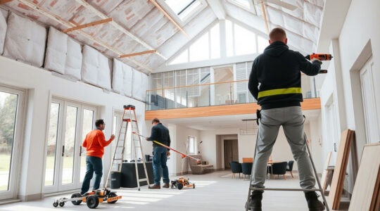 Travaux d'isolation d'une maison